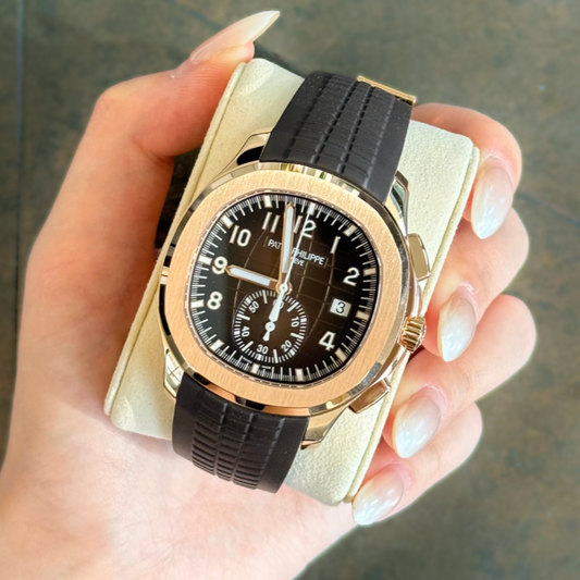 Aquanaut Sunburst Brown, Rose Gold, 5968R-001