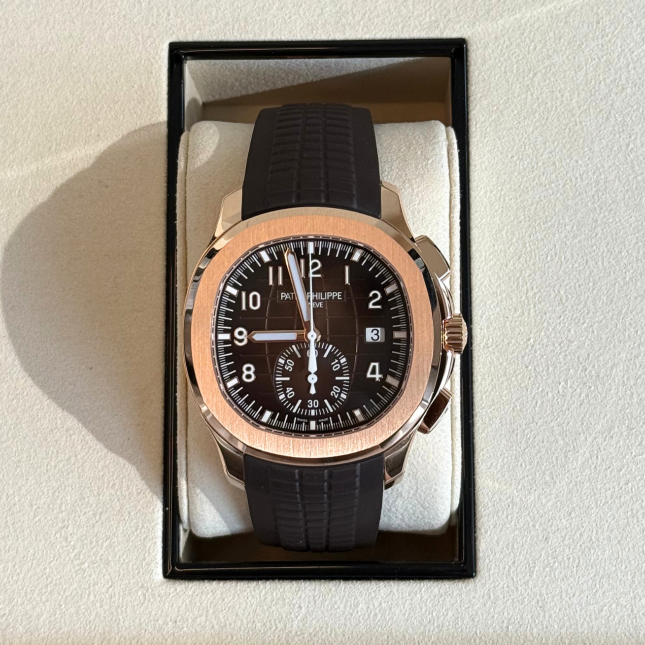 Aquanaut Sunburst Brown, Rose Gold, 5968R-001