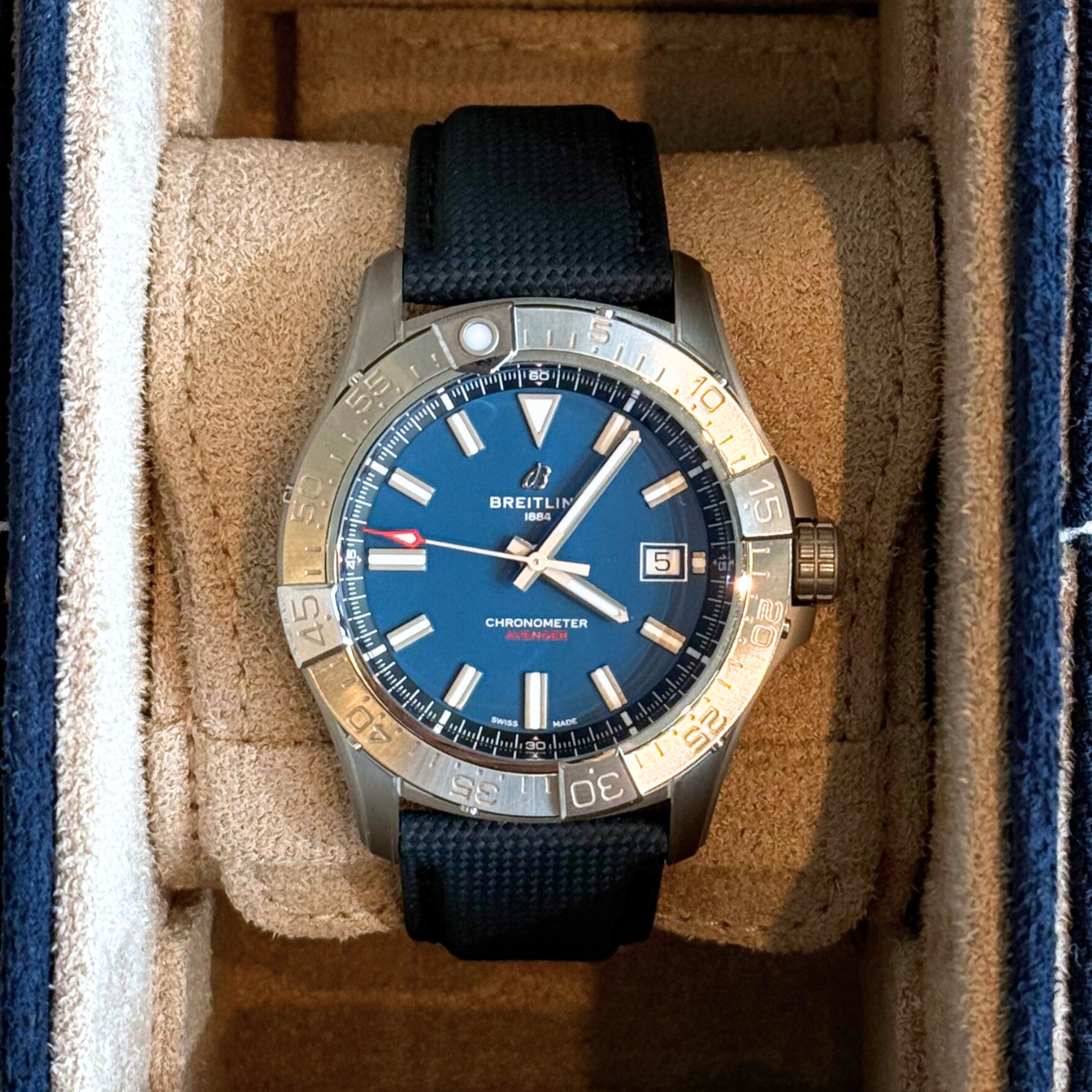 Mens Avenger Automatic 42 Blue, A17328101C1X1