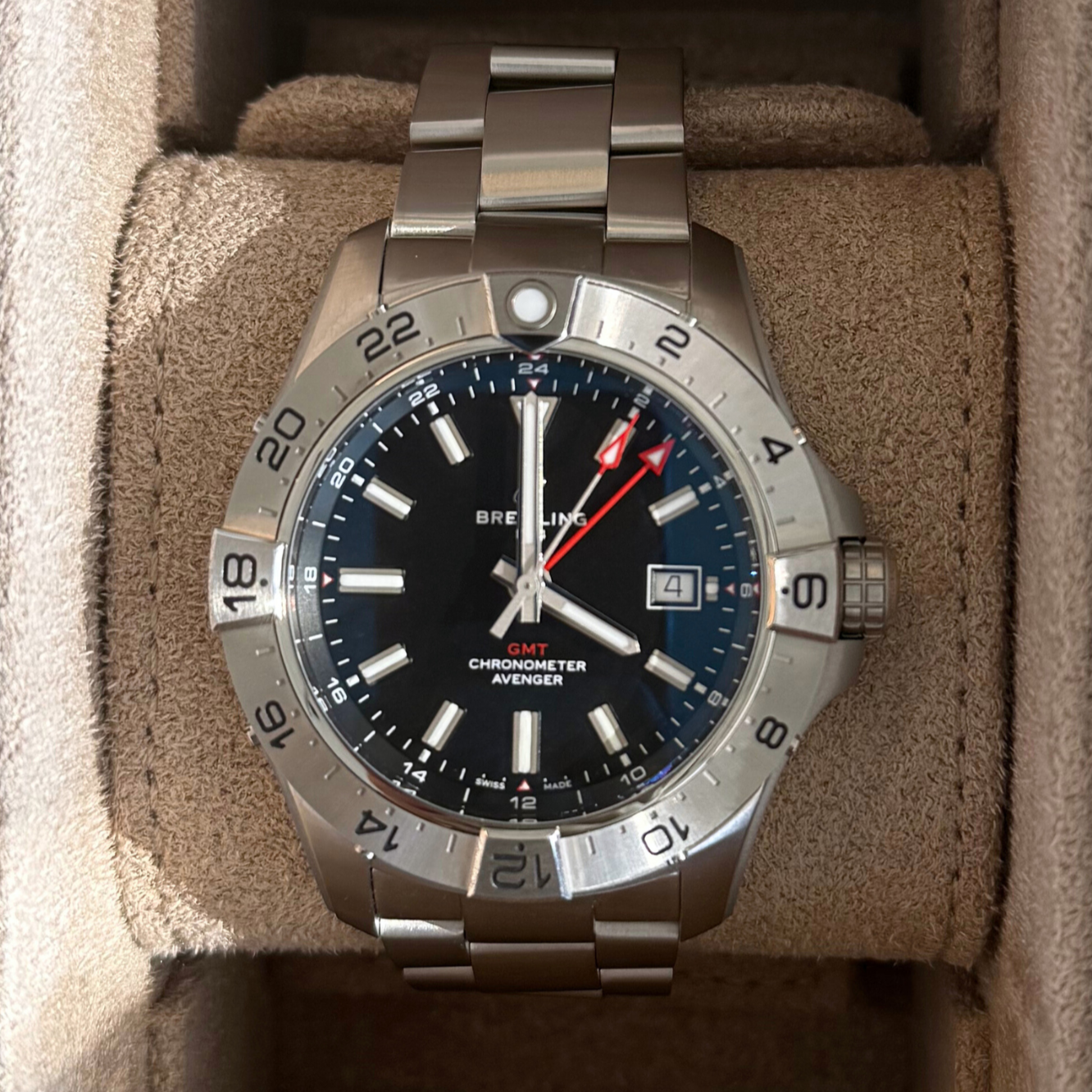Mens Avenger Automatic GMT 44 Blue, A32320101C1A1