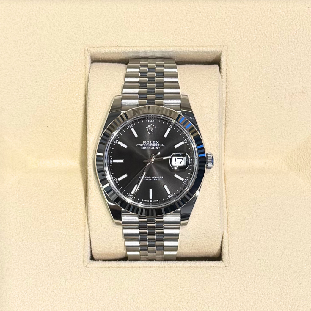 Datejust 41 Black Jubilee, Oystersteel and White gold, 126334
