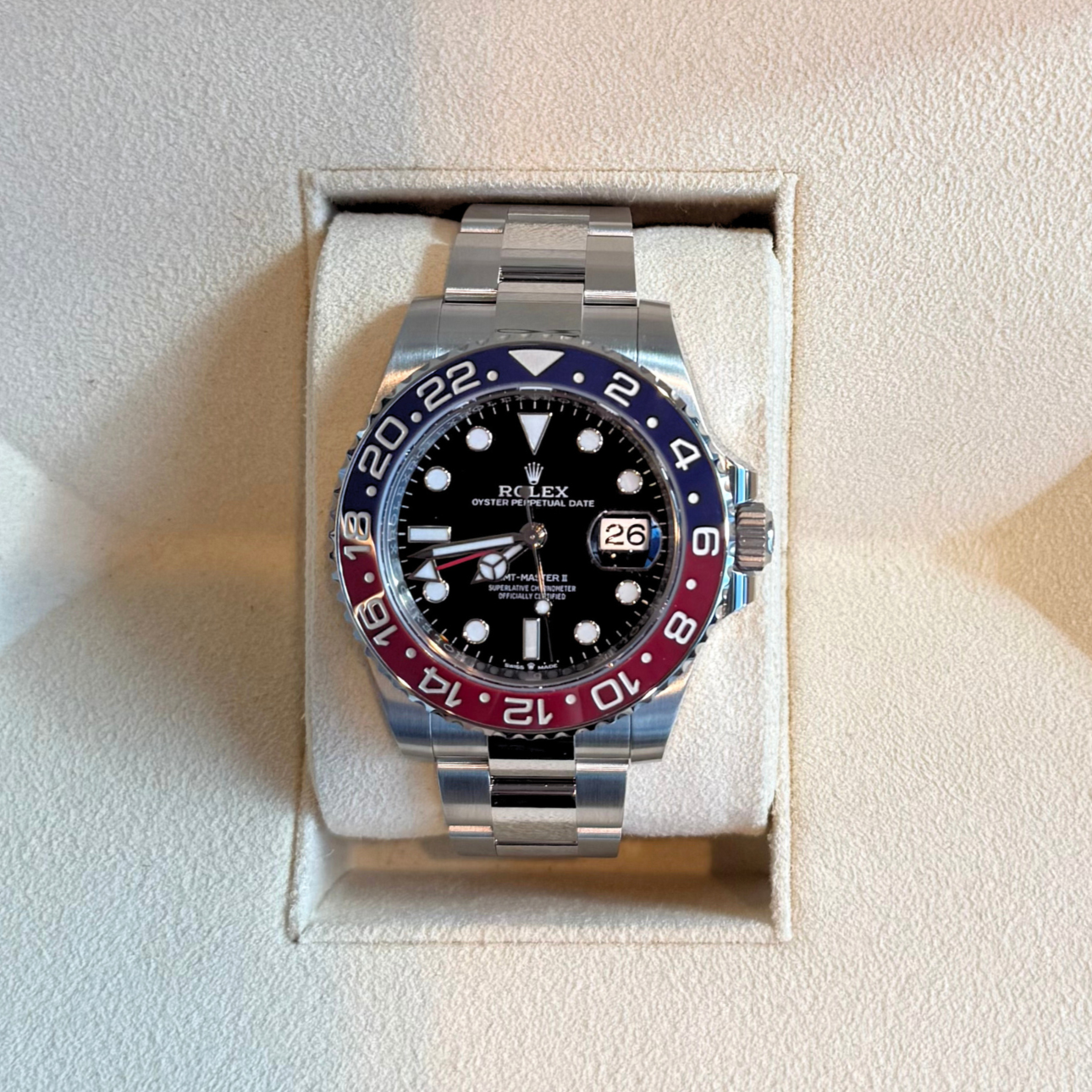 GMT- Master II "Pepsi" Oyster, Oystersteel, 126710BLRO