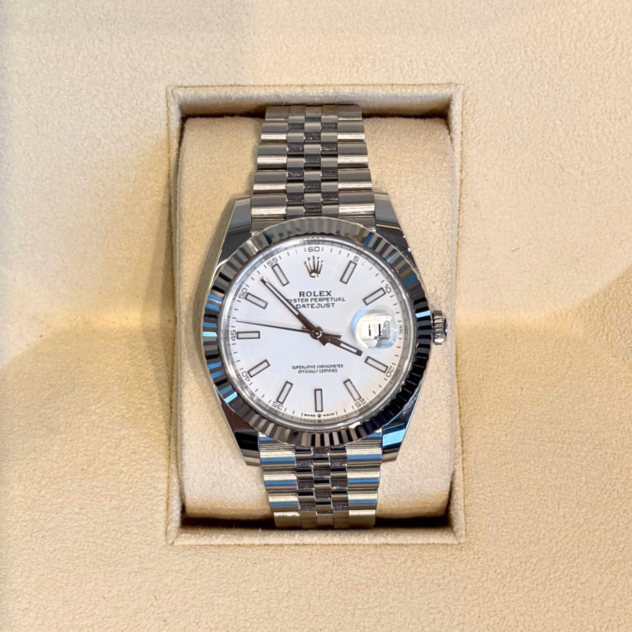 Datejust 41 White Jubilee, Oystersteel and White gold, 126334
