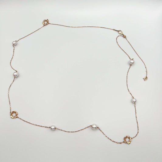 18K Rose Gold Akoya Cherry Blossom Necklace