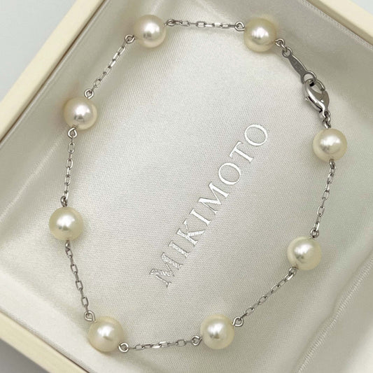 7 Pearl Akoya Bracelet in 18K White Gold