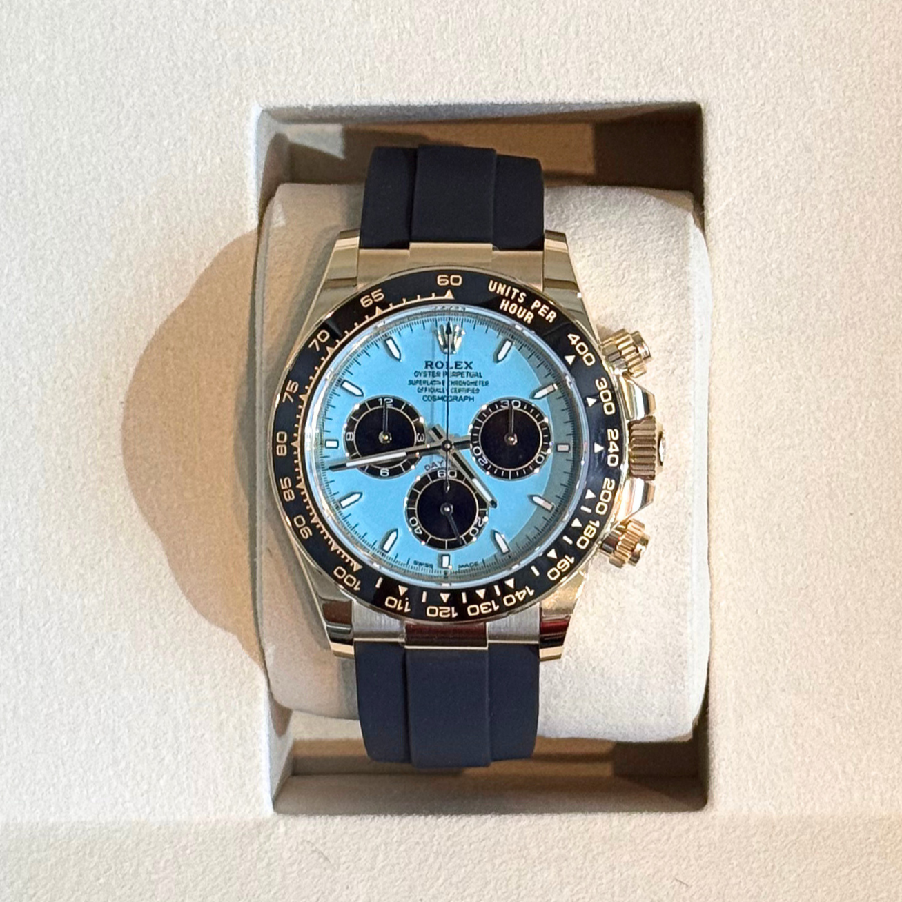 Cosmograph Daytona Oysterflex Tiffany, Yellow gold, 126518LN