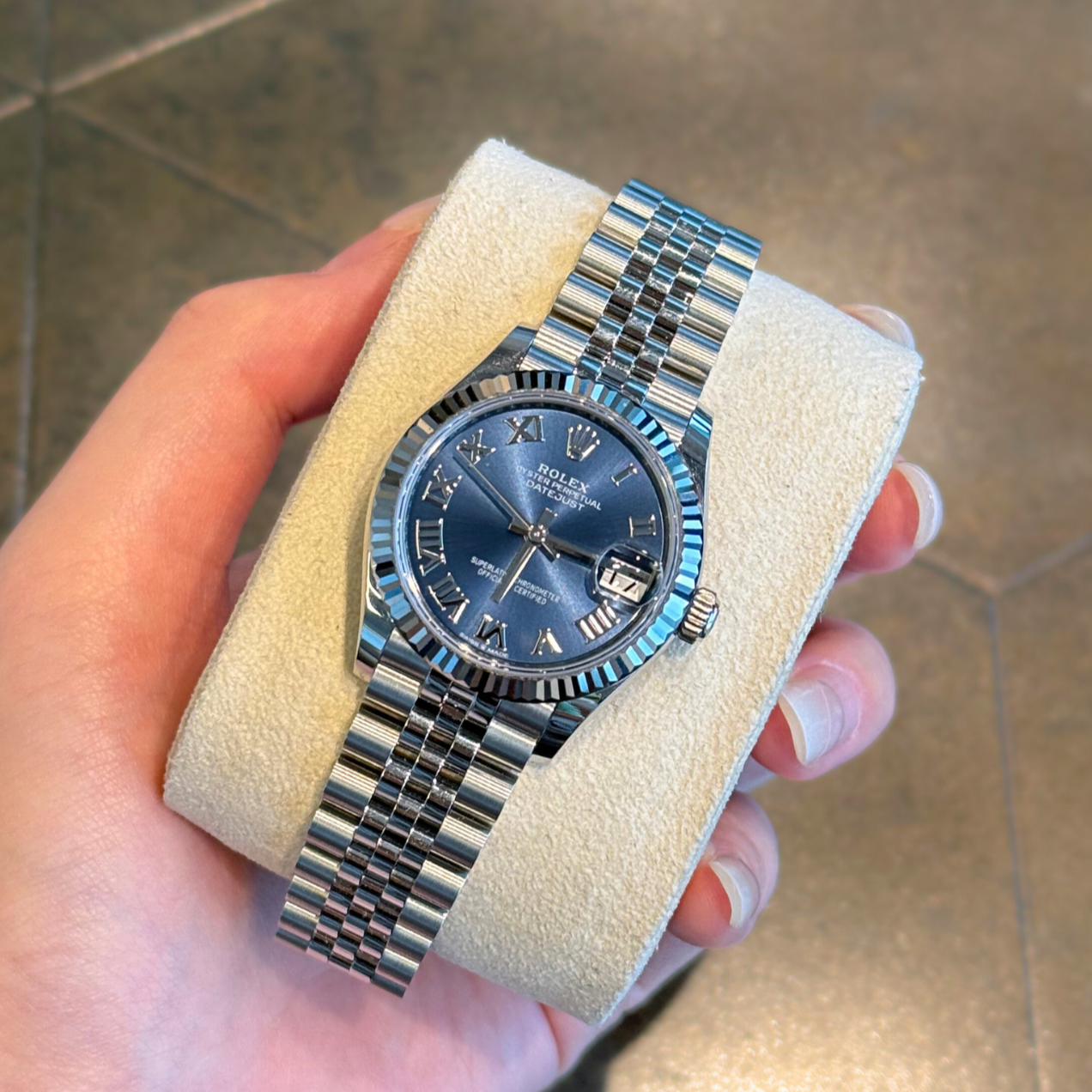 Datejust 31 Bright Blue Jubilee, Oystersteel and White gold, 278274
