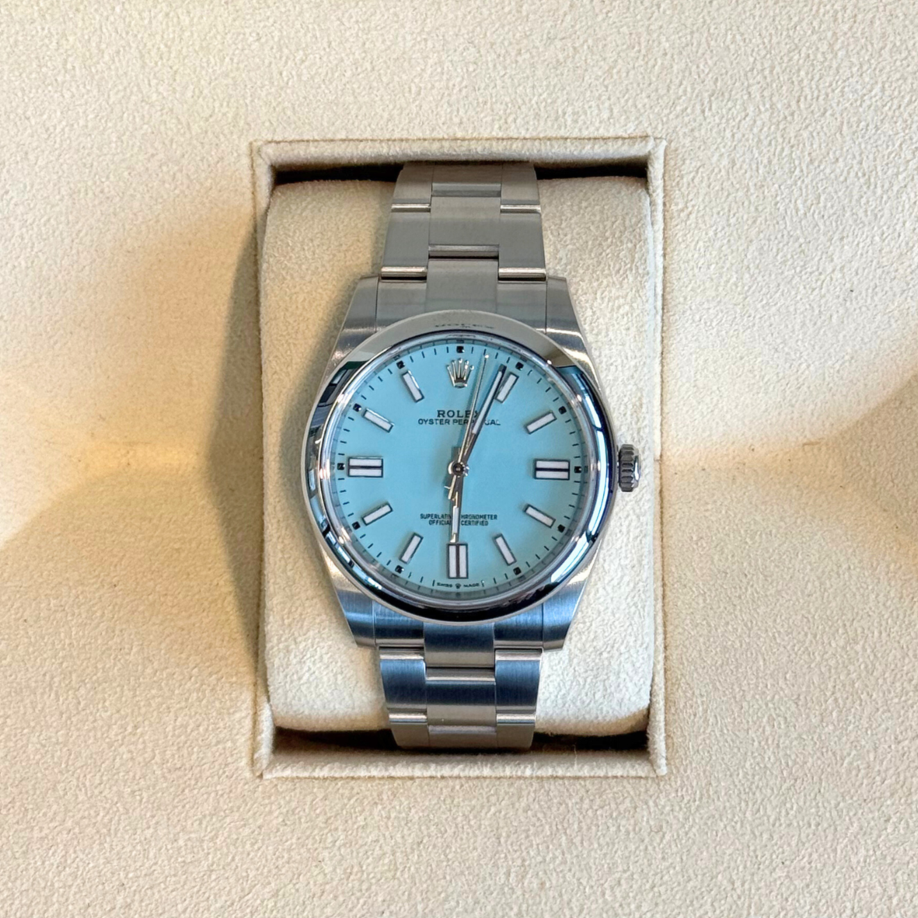 Oyster Perpetual 41 Turquoise Blue, Oystersteel, 124300
