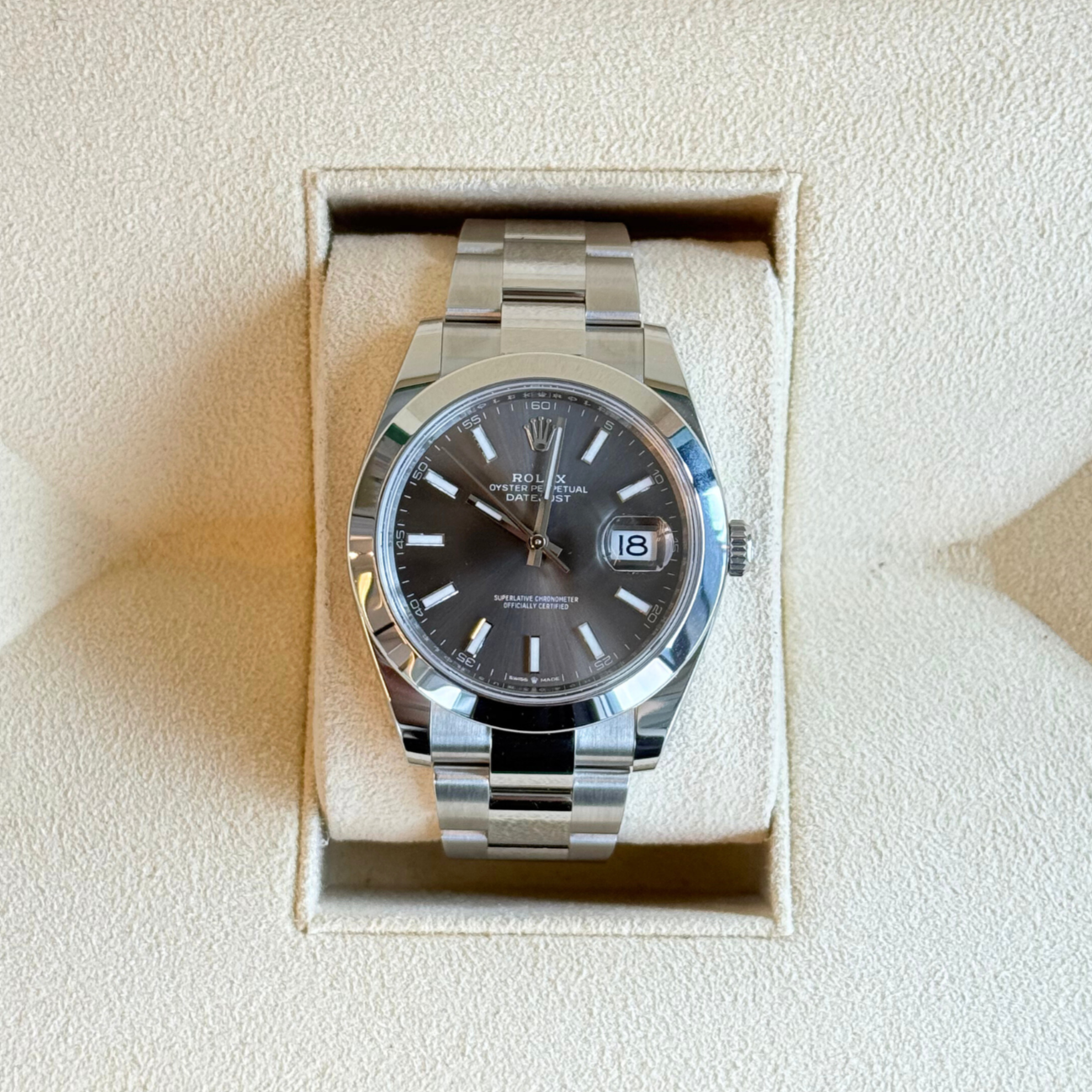 Datejust 41 Slate Oyster, Osytersteel, 126300