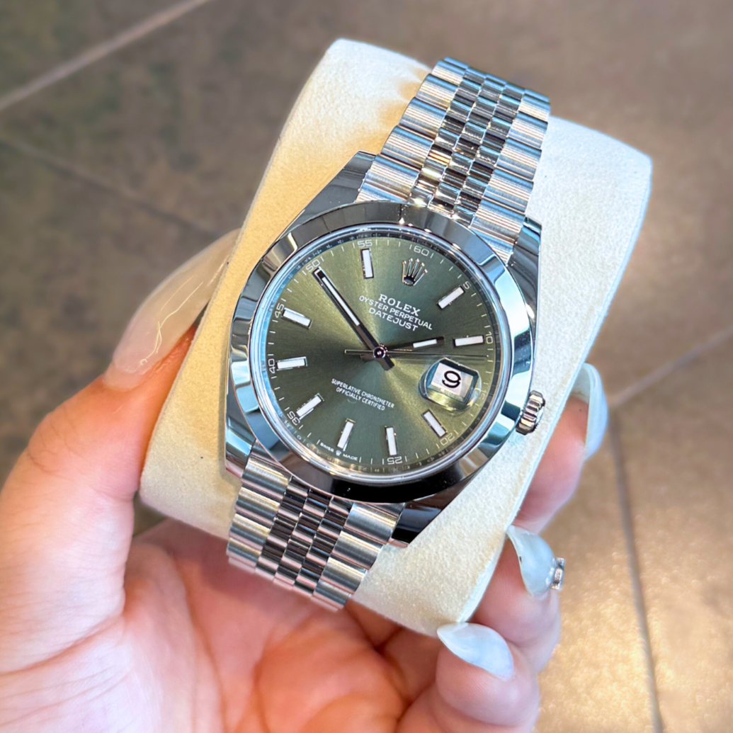 Datejust 41 Mint Green Jubilee, Oystersteel and White gold, 126300