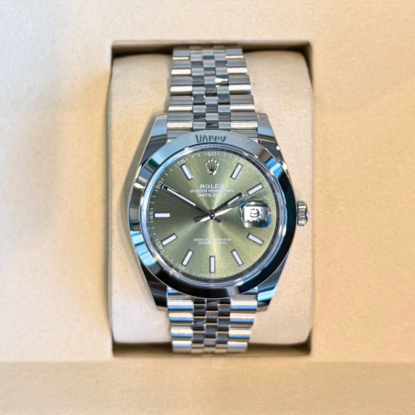 Datejust 41 Mint Green Jubilee, Oystersteel and White gold, 126300