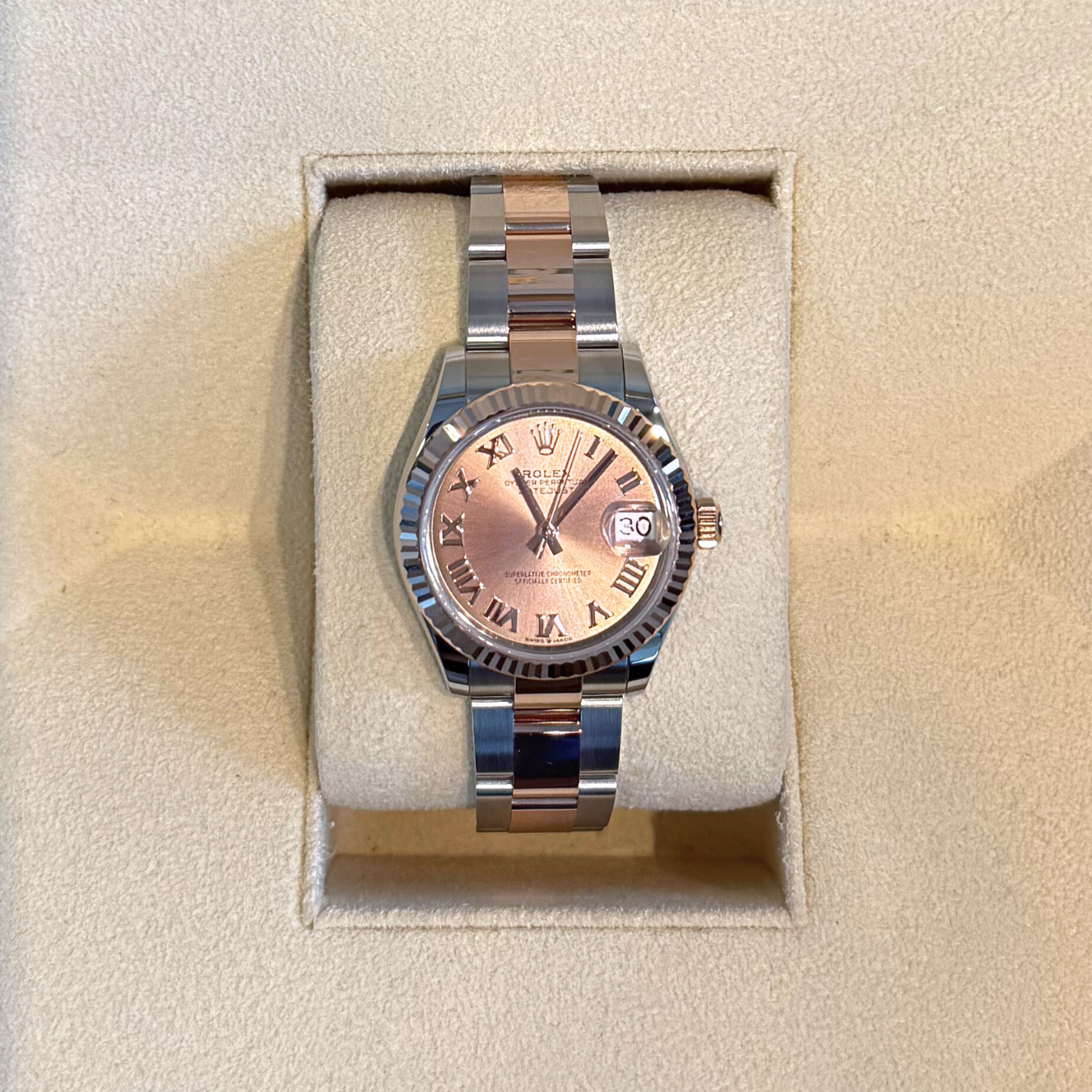 Datejust 31 Rosé Oyster, Oystersteel and Everose gold, 278271