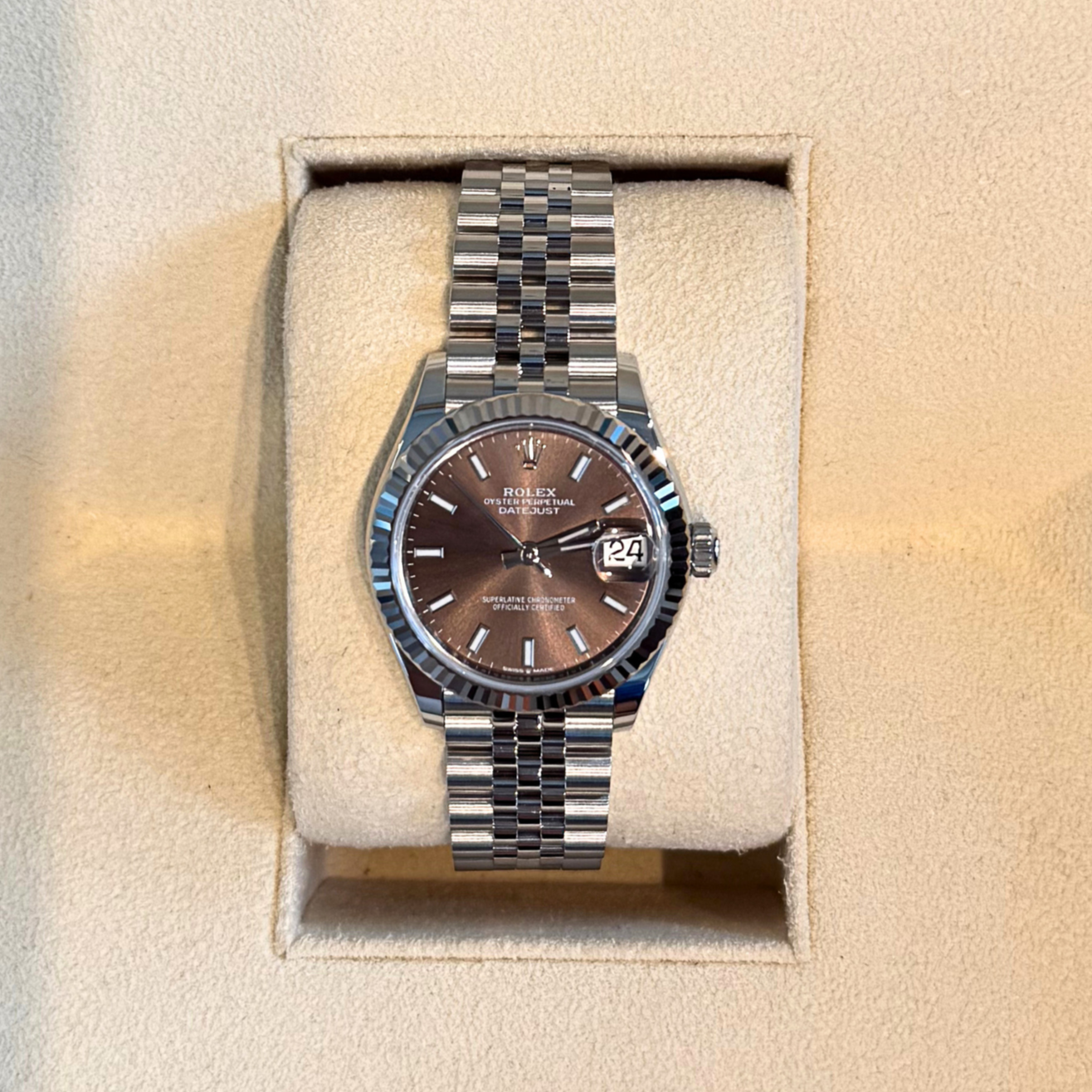 Datejust 31 Dark Grey Jubilee, Oystersteel and White gold, 278274