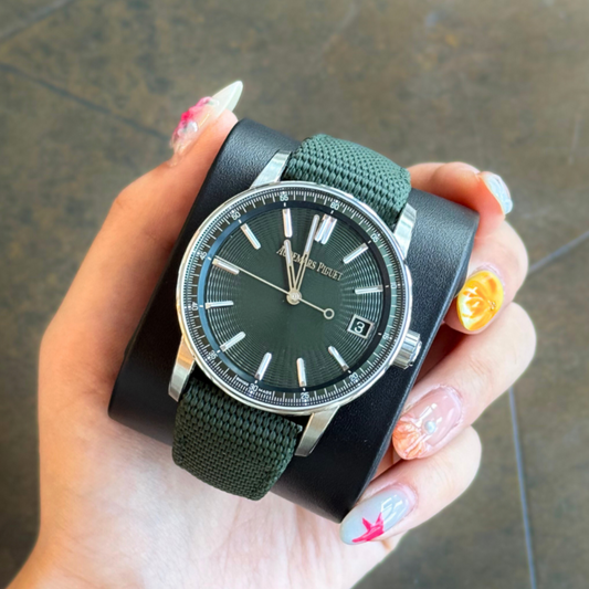 Code 11.59 41mm Green, Stainless steel, 15210ST