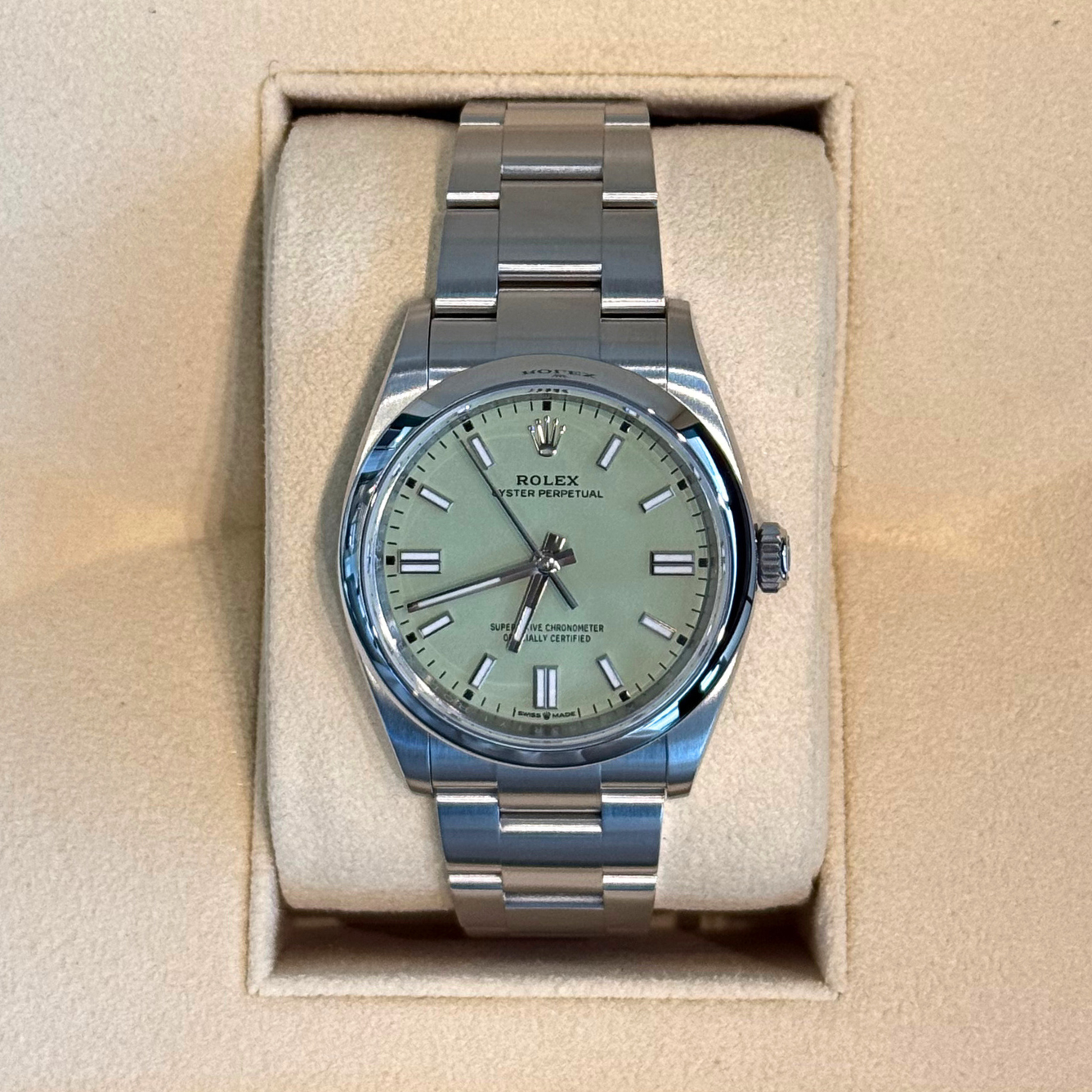 Oyster Perpetual 36 Pistachio, Oystersteel, 126000