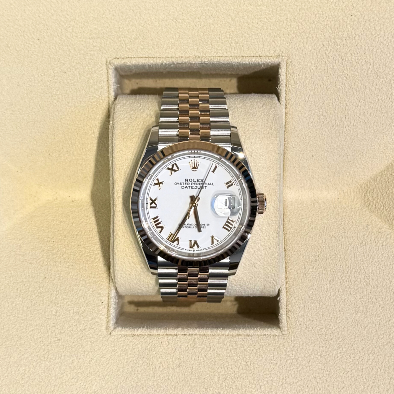 Datejust 36 White Jubilee, Oystersteel and Everose gold, 126231