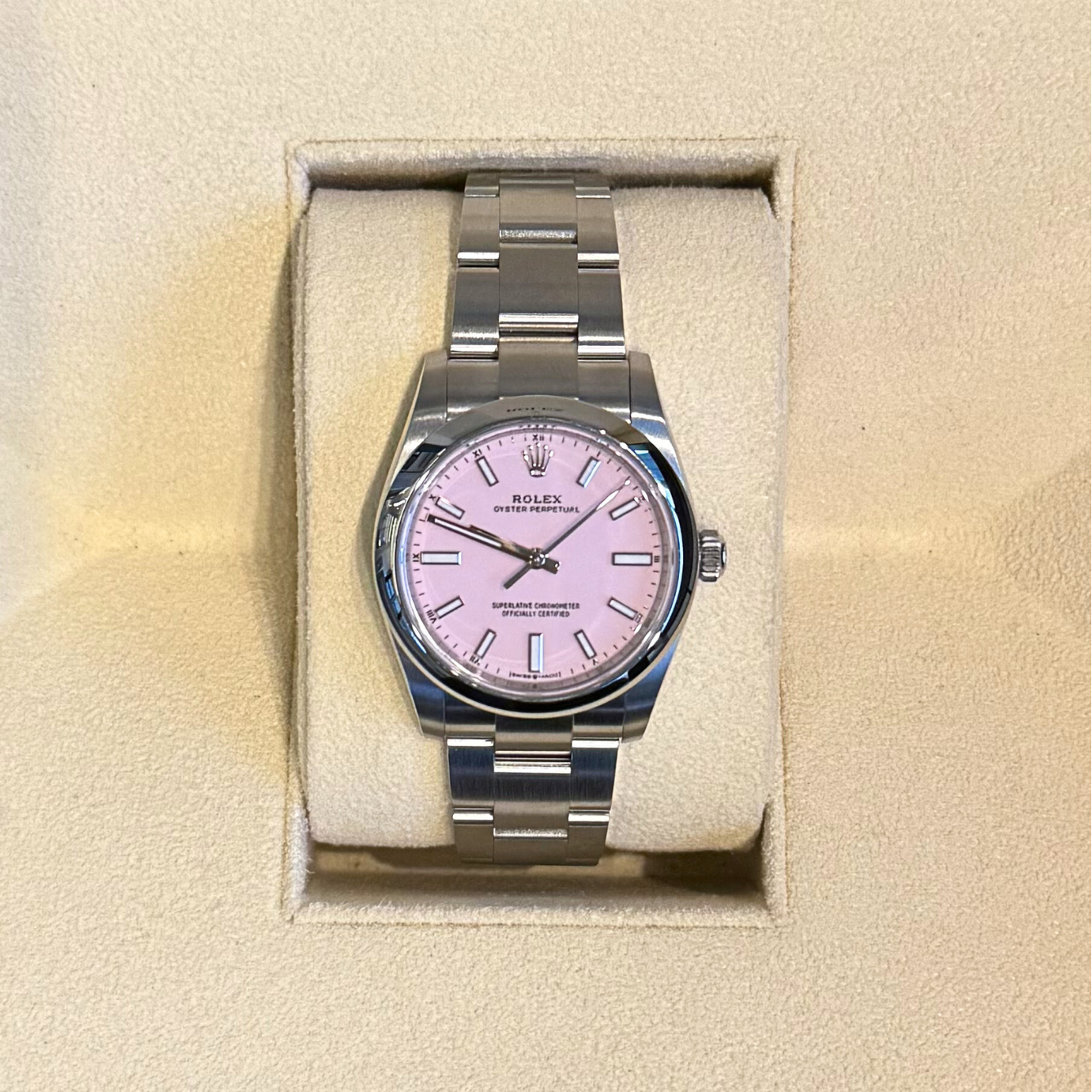 Oyster Perpetual 34 Candy Pink, Oystersteel, 124200