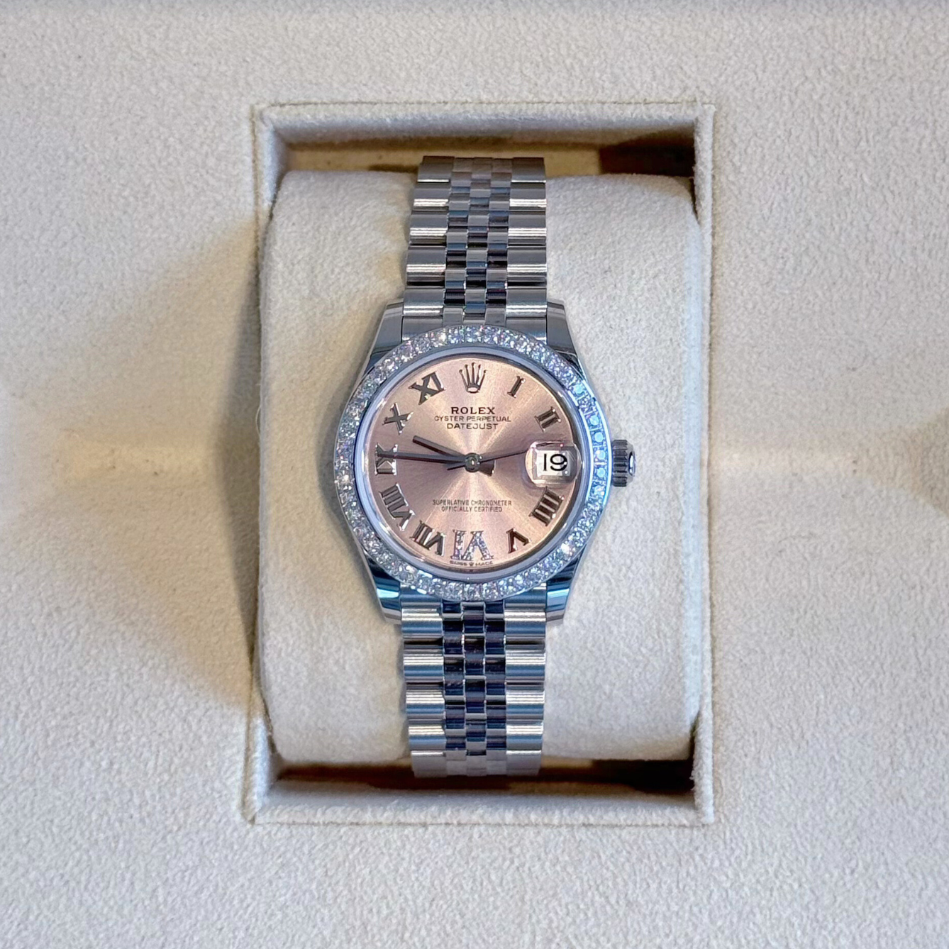 Datejust 31 Pink with Diamond-set Jubilee, Oystersteel and White gold and Diamonds, 278384RBR