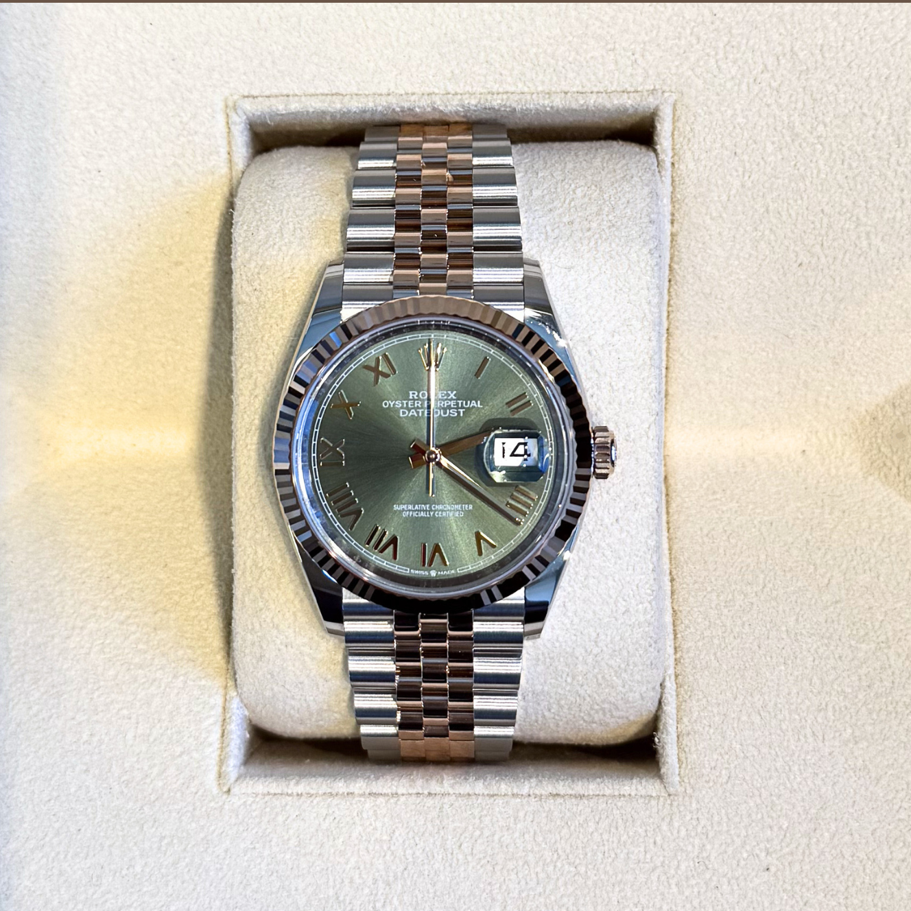 Datejust 36 Mint Green Jubilee, Oystersteel and Everose gold, 126231