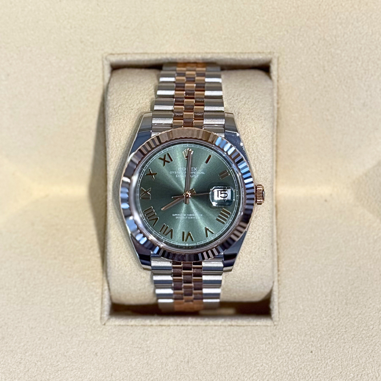 Datejust 41 Mint Green Jubilee, Oystersteel and Everose gold, 126331