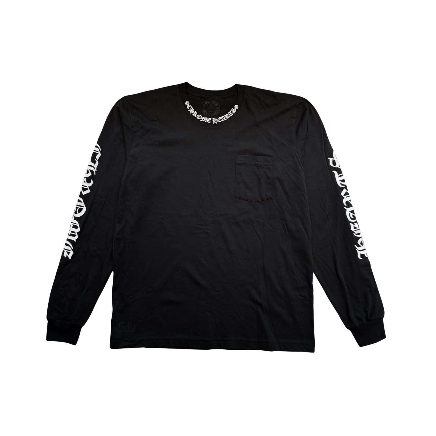 Neck Logo Crewneck Sweatshirt Black