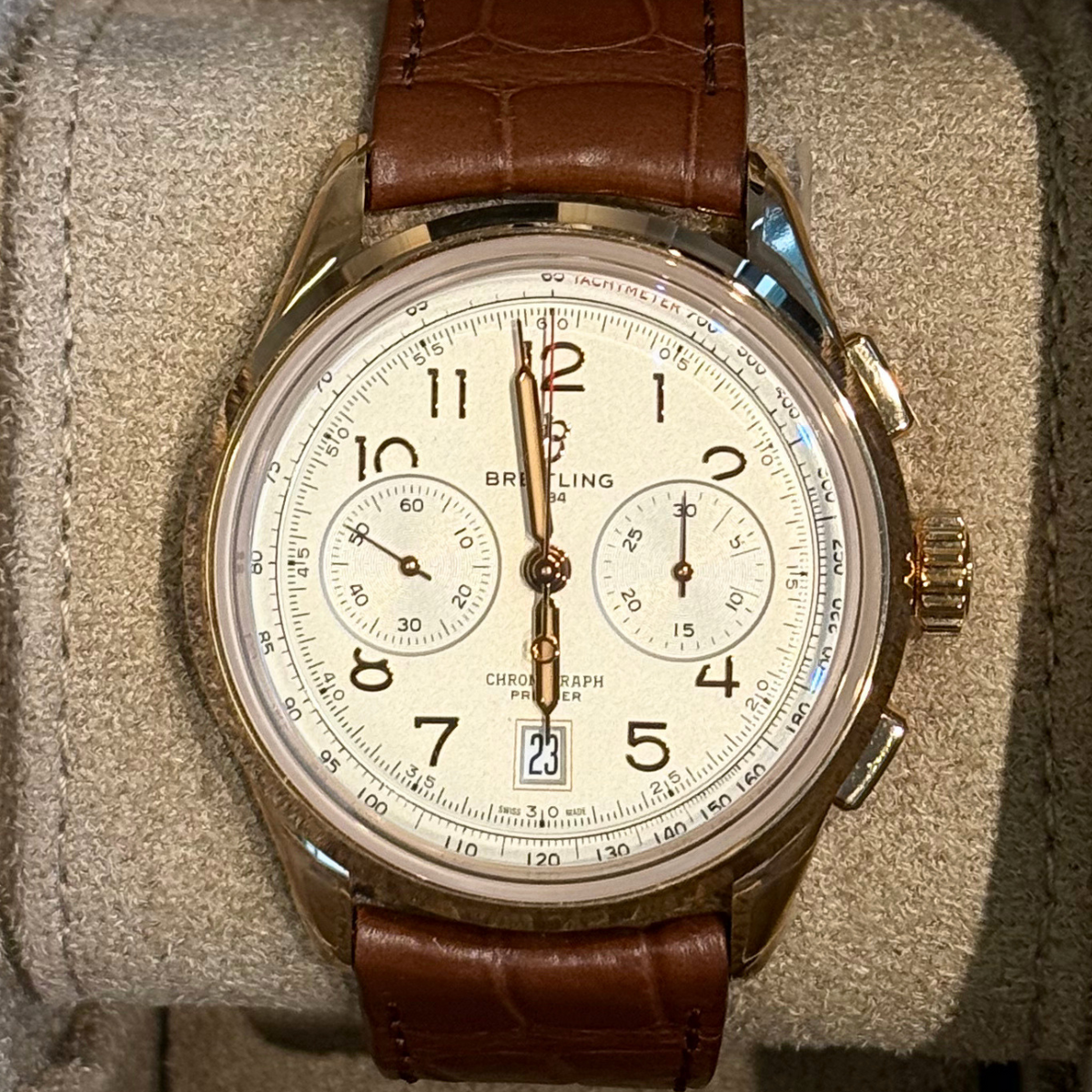 Premier B01 Chronograph 42, 18K Red Gold, RB0145371G1P2