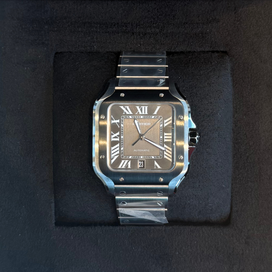 Santos Large Black Dial, Stainless Steel, WSSA0037