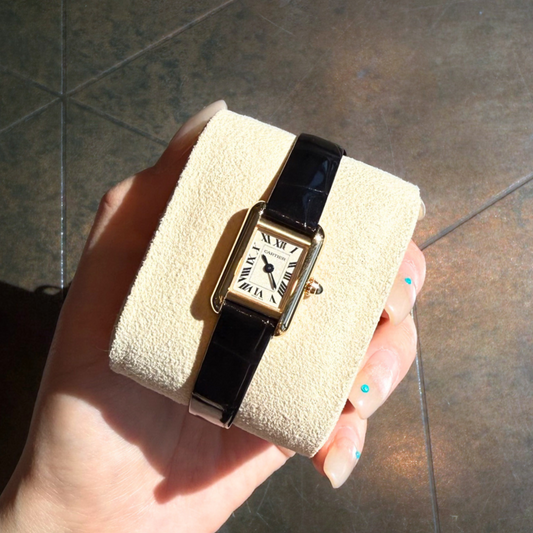 Tank Louis Yellow Gold, Leather Strap, WGTA0352