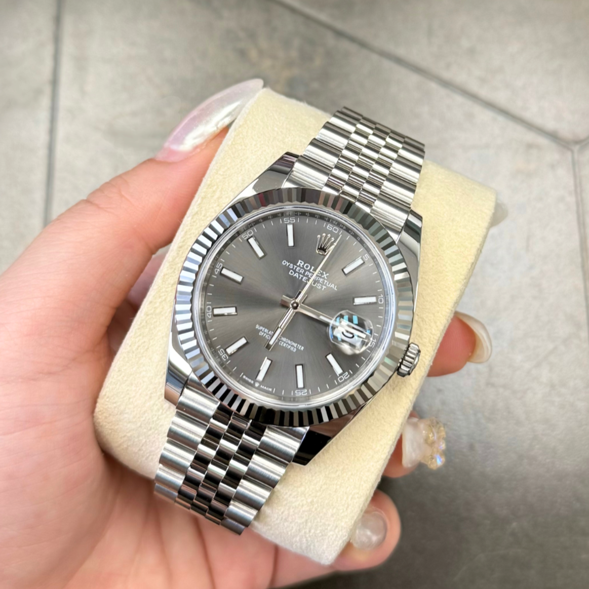 Datejust 41 Slate Jubilee, Oystersteel and White gold, 126334
