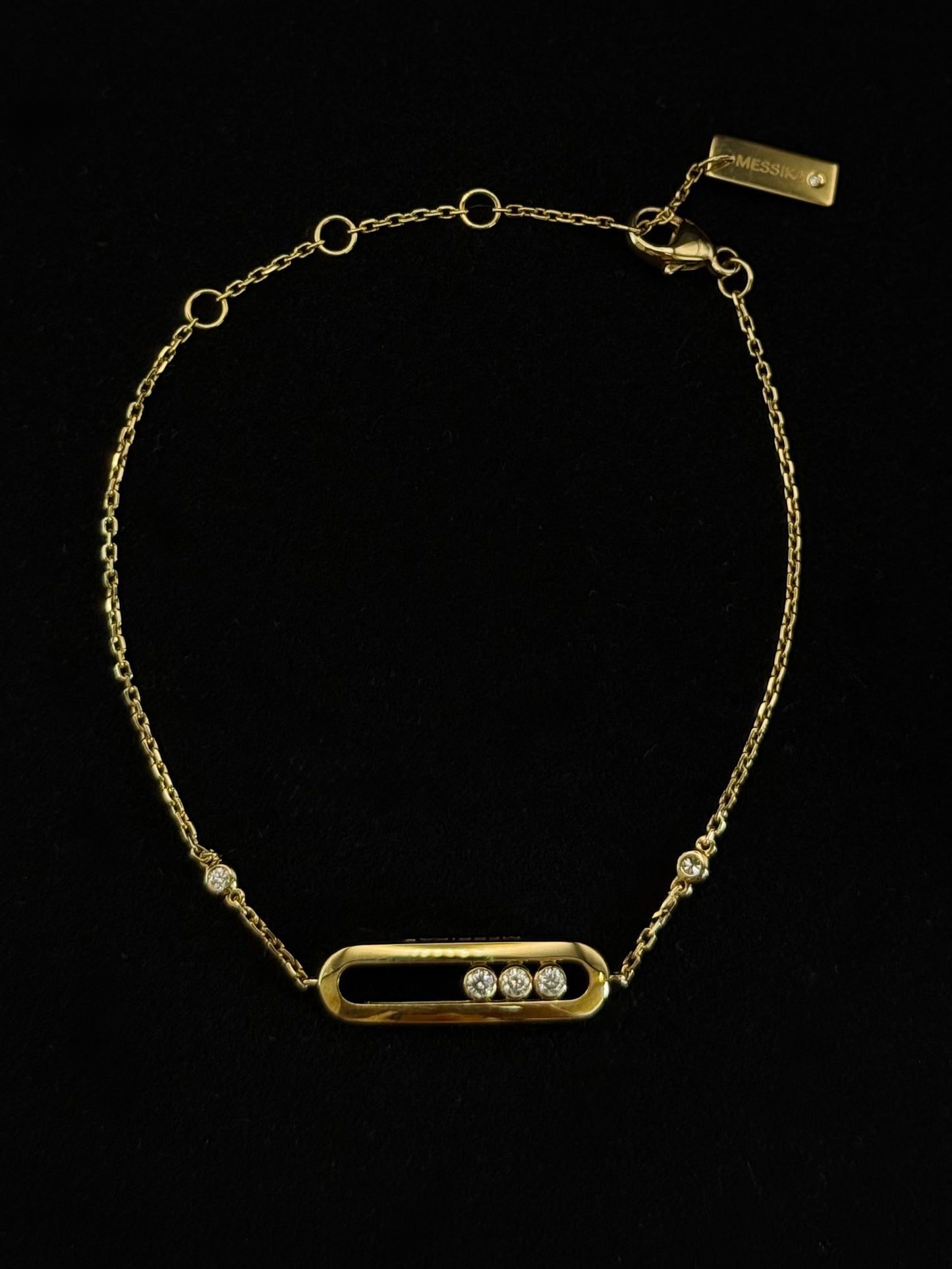 Move Classique Bracelet, 18K Yellow Gold & Diamonds, Small Model
