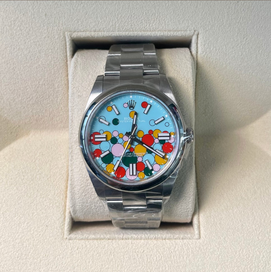 Oyster Perpetual 41 "Celebration", Oystersteel, 124300