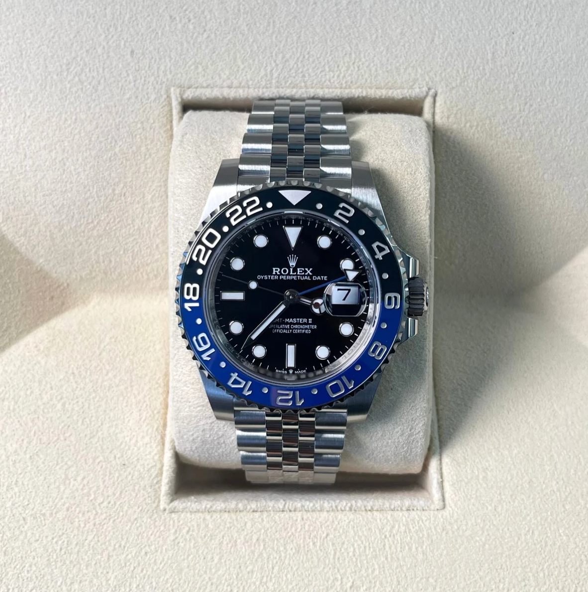 GMT-Master II "Batgirl" Jubilee, Oystersteel, 126710BLNR