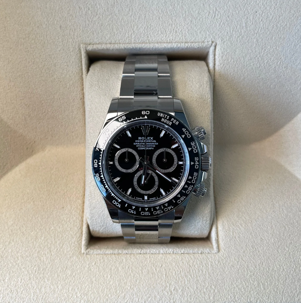 Cosmograph Daytona Black, Oystersteel, 126500LN