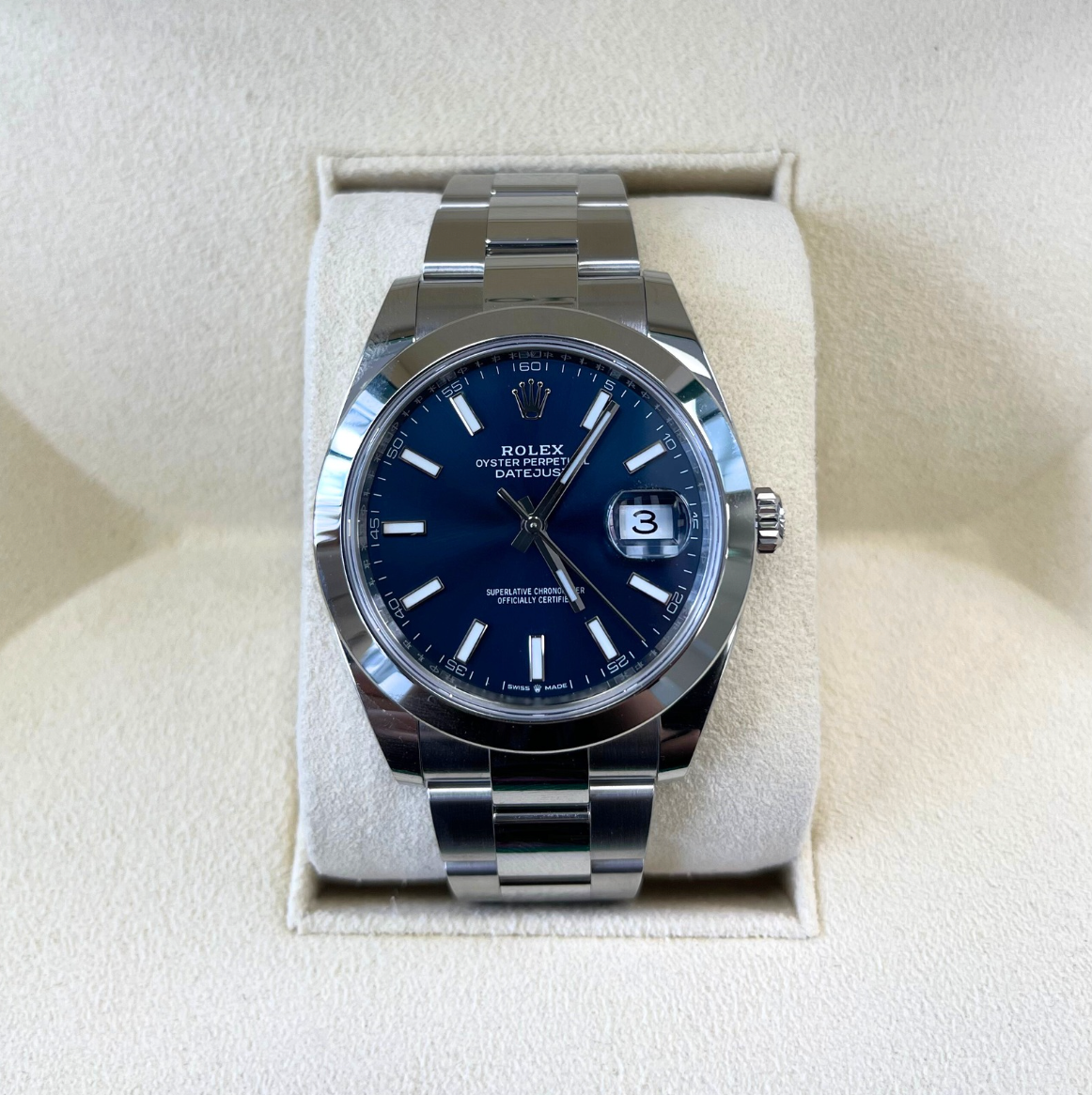 Datejust 41 Blue Oyster, Osytersteel, 126300