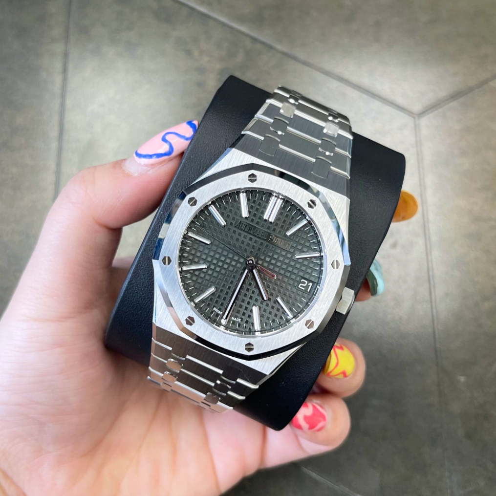 Royal Oak 41mm Khaki, Stainless steel, 15510ST