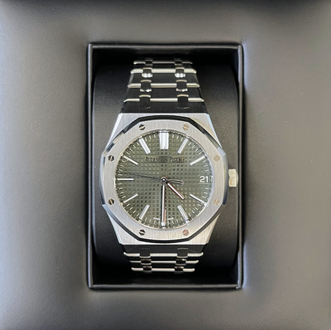 Royal Oak Khaki, Stainless steel, 15510ST