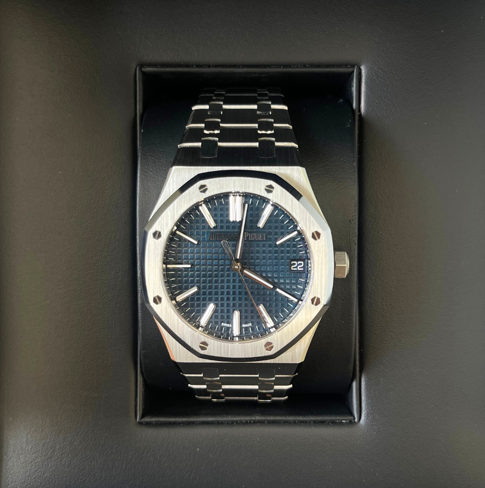 Royal Oak 41 mm Blue, Stainless steel, 15510ST