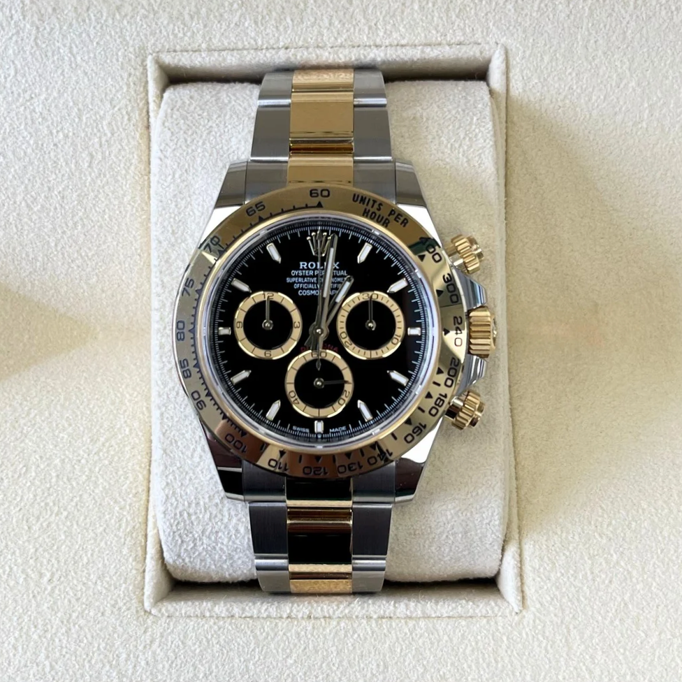 Cosmograph Daytona Black, Oystersteel and Yellow gold, 126503