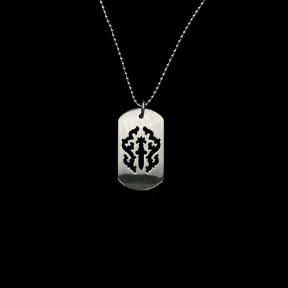 925 Silver Dog Tag Dagger Vine