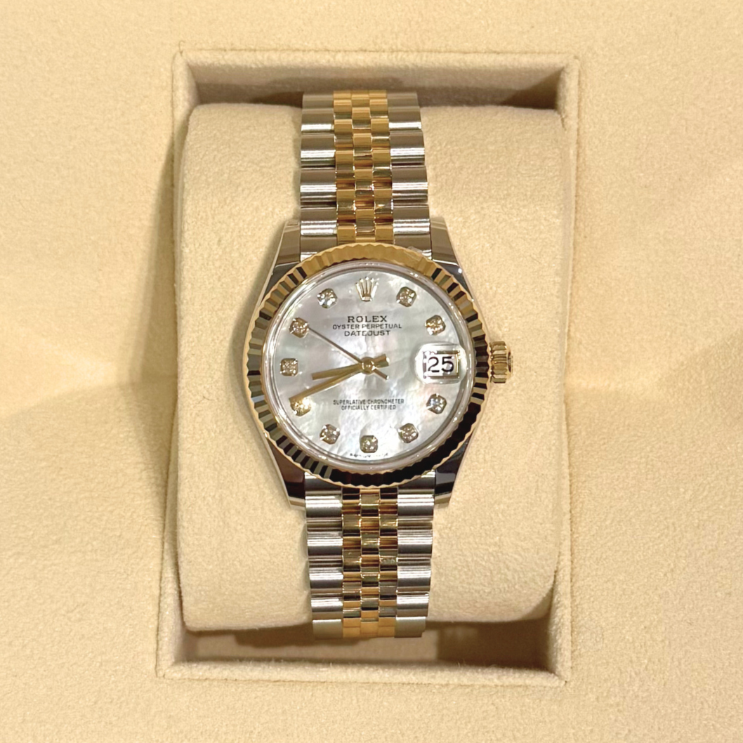 Datejust 31 MOP with Diamond-set Jubilee, Oystersteel and Yellow gold, 278273G