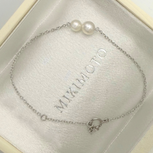 18K White Gold Akoya Bracelet 6-5mm