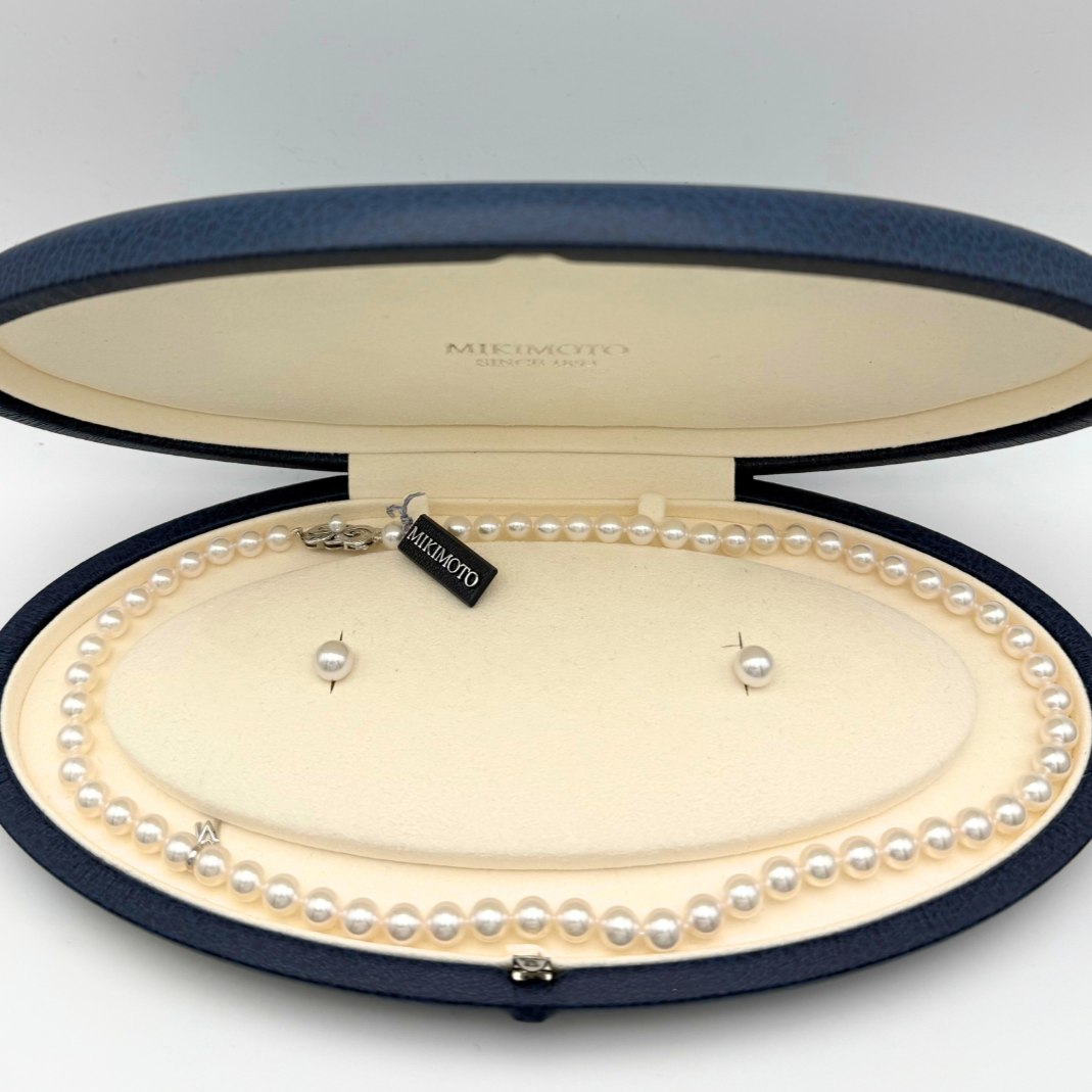 Pearl Necklace and Earring Set
