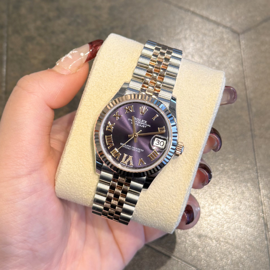 Datejust 31 Aubergine with Diamond-set Jubilee, Oystersteel and Yellow gold, 278271