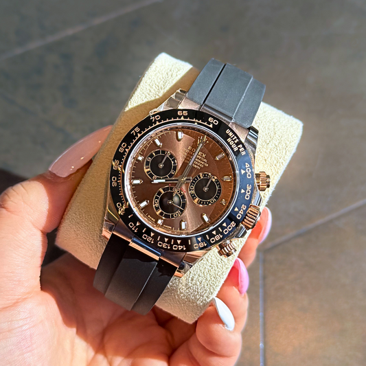 Cosmograph Daytona, Oysterflex and Everose gold, Chocolate Dial, 116515LN