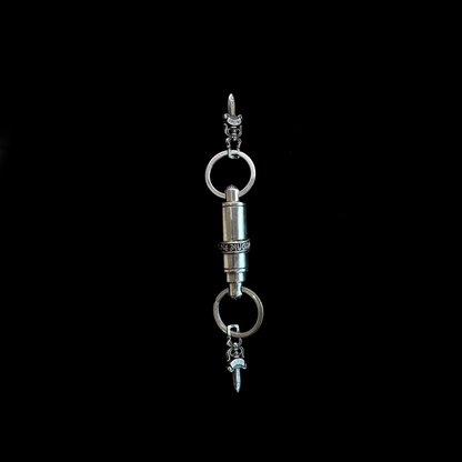 925 Silver Dagger Ring Key Chain