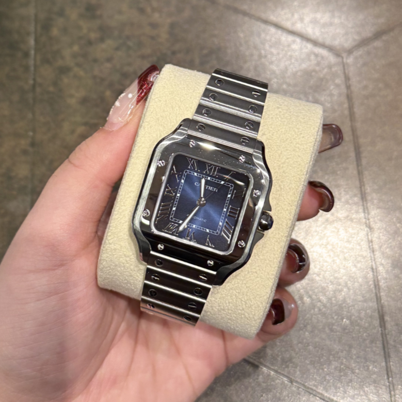 Santos Medium Blue Dial, Stainless Steel, WSSA0063