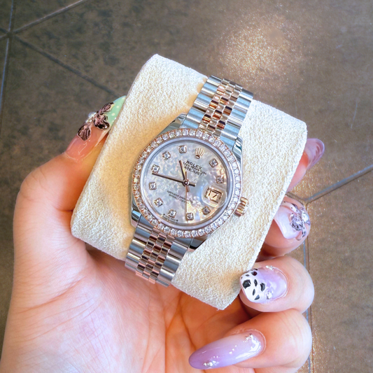 Datejust 28 MOP with Diamond-set Jubilee, Oystersteel and Everose gold and Diamonds, 279381RBR