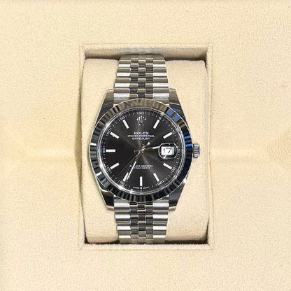 Datejust 41 Black Jubilee, Oystersteel and White gold, 126334