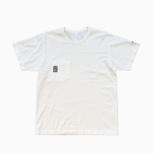 Embroidered White Eyechart Logo T-Shirt