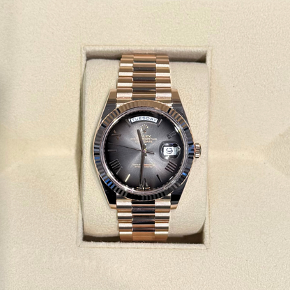 Day-Date 40 Slate Ombré, Everose gold, 228235